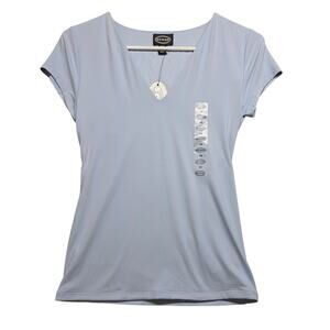 Scoop V-Neck Contour Top Bashful Blue NWT XS